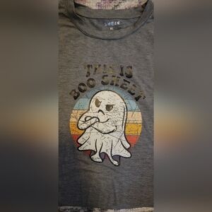 SHEIN Charcoal Ghost Graphic Baby Tee Size XL